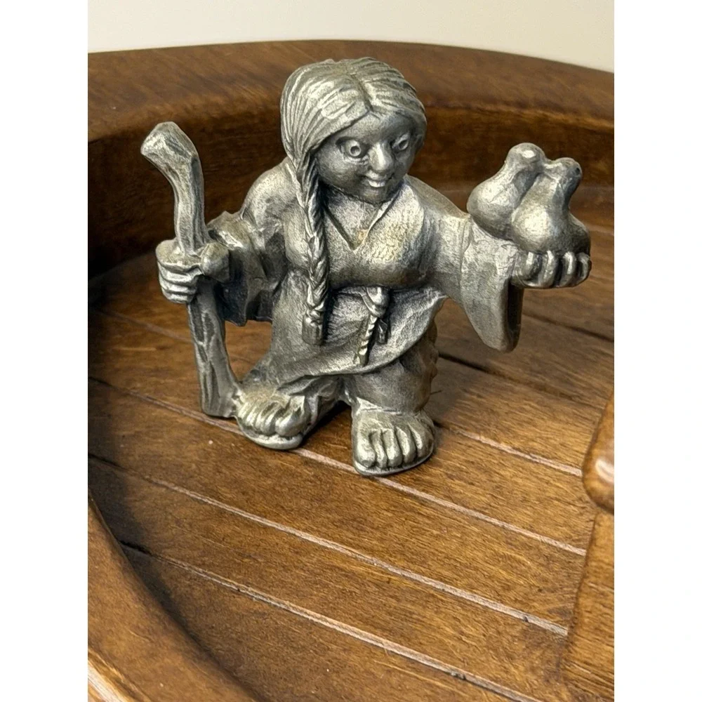 Hudson Pewter Noah's Ark. Includes Ark & ladder,6 pairs Of Hudson pewter pieces